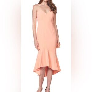 Bardot Lisandra Midi Dress in melon size 4 bnwt